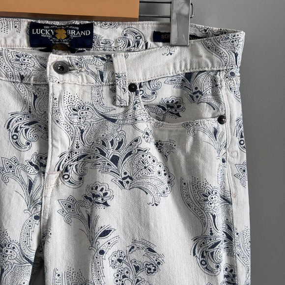 Lucky Brand Sofia Skinny Jeans Japanese Floral Print Size 12 31 - Picture 6 of 11